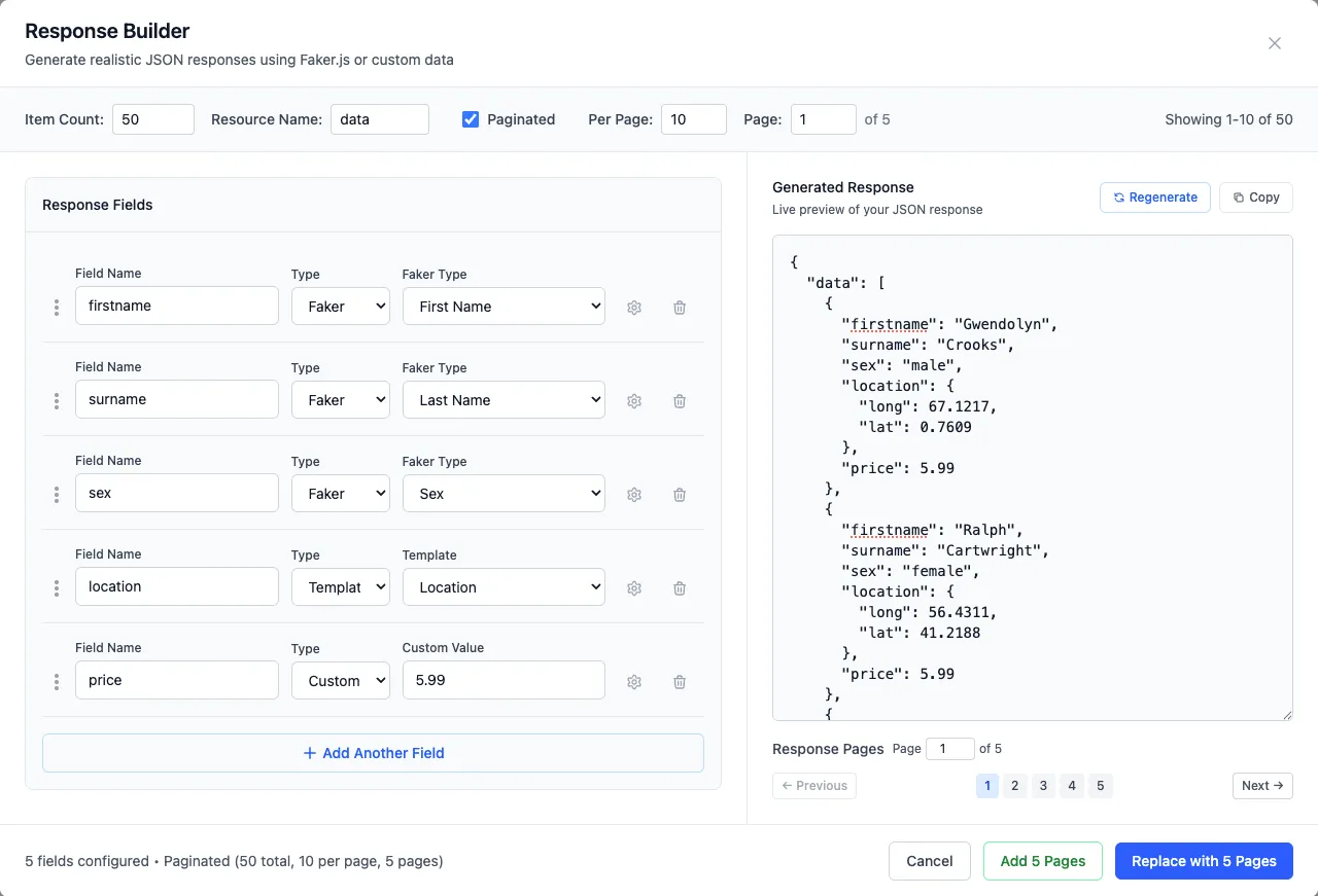 Response Builder Interface