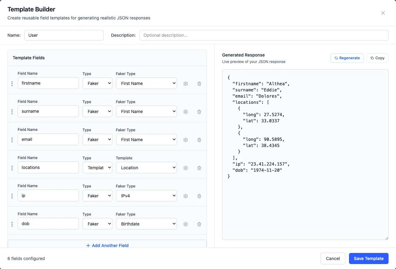 Template Builder Interface